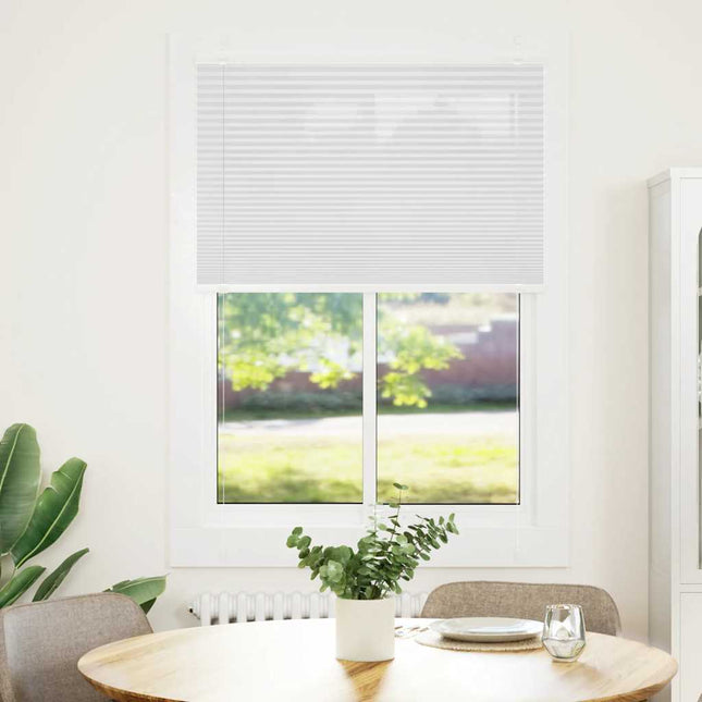 Plisségardin Hvid 90x100 cm Stofbredde 89,4 cm Polyester