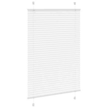 Plisségardin Hvid 95x100 cm Stofbredde 94,4 cm Polyester