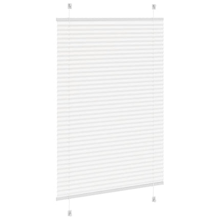 Plisségardin Hvid 95x100 cm Stofbredde 94,4 cm Polyester