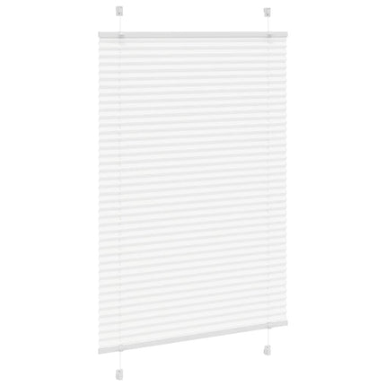 Plisségardin Hvid 100x100 cm Stofbredde 99,4 cm Polyester