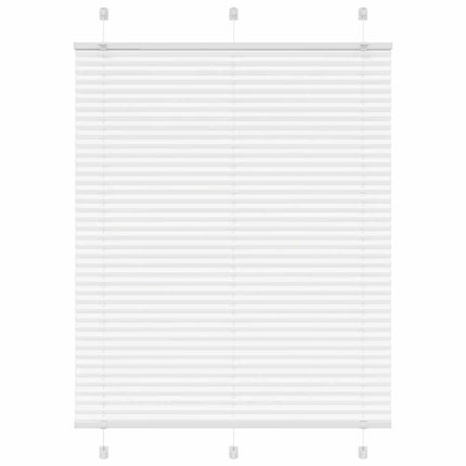 Plisségardin Hvid 105x100 cm Stofbredde 104,4 cm Polyester