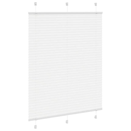 Plisségardin Hvid 105x100 cm Stofbredde 104,4 cm Polyester