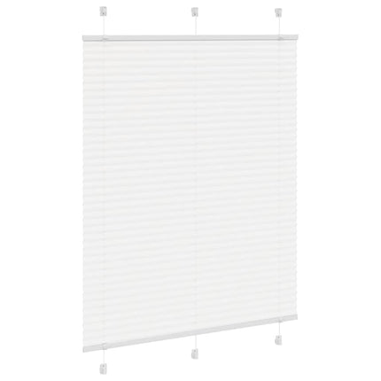 Plisségardin Hvid 110x100 cm Stofbredde 109,4 cm Polyester
