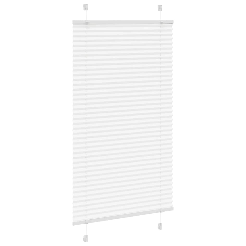 Plisségardin Hvid 75x150 cm Stofbredde 74,4 cm Polyester