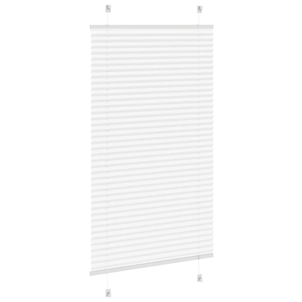 Plisségardin Hvid 75x150 cm Stofbredde 74,4 cm Polyester