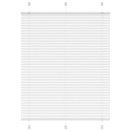 Plisségardin Hvid 105x150 cm Stofbredde 104,4 cm Polyester