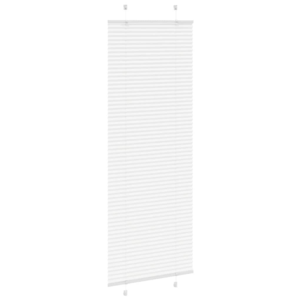Plisségardin Hvid 75x200 cm Stofbredde 74,4 cm Polyester