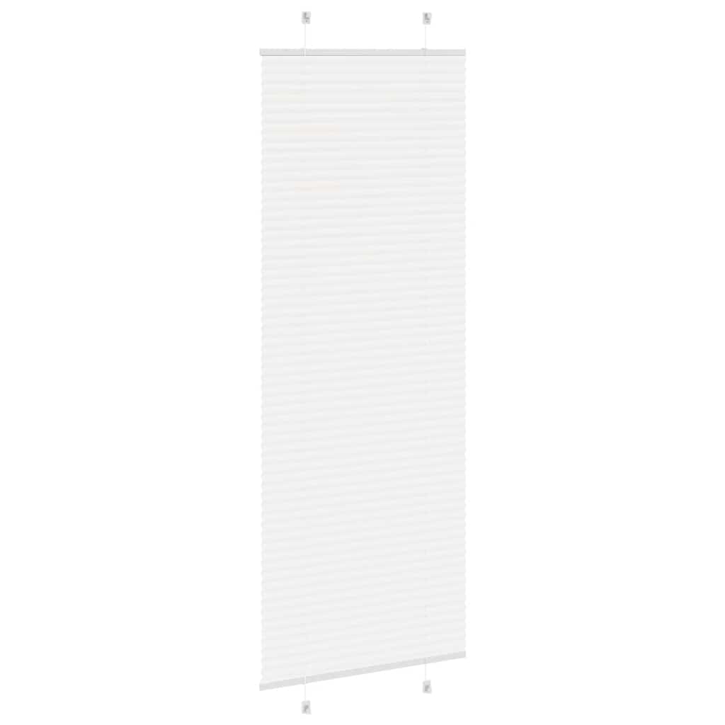 Plisségardin Hvid 75x200 cm Stofbredde 74,4 cm Polyester