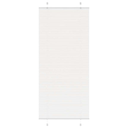 Plisségardin Hvid 85x200 cm Stofbredde 84,4 cm Polyester