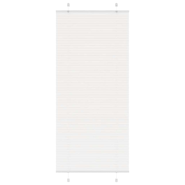 Plisségardin Hvid 85x200 cm Stofbredde 84,4 cm Polyester