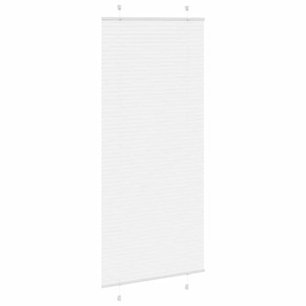 Plisségardin Hvid 85x200 cm Stofbredde 84,4 cm Polyester
