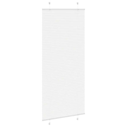 Plisségardin Hvid 85x200 cm Stofbredde 84,4 cm Polyester