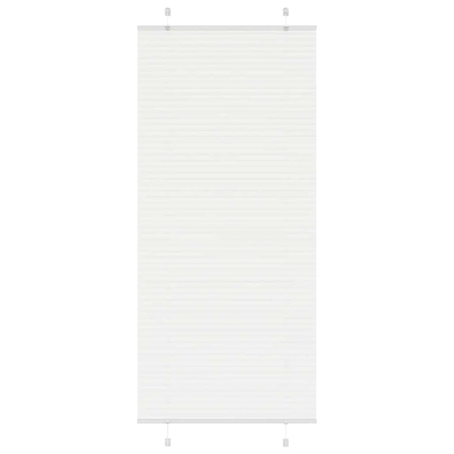 Plisségardin Hvid 90x200 cm Stofbredde 89,4 cm Polyester