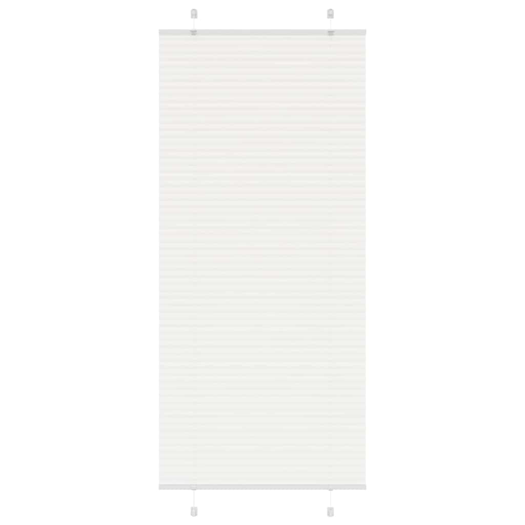 Plisségardin Hvid 95x200 cm Stofbredde 94,4 cm Polyester