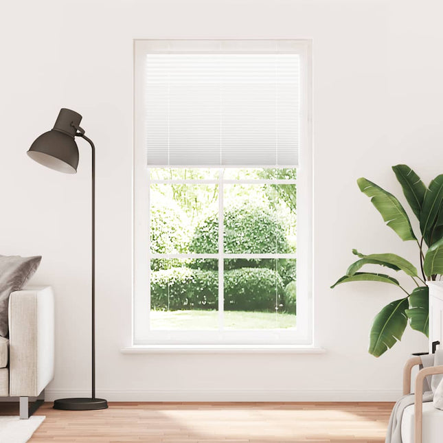 Plisségardin Hvid 105x200 cm Stofbredde 104,4 cm Polyester