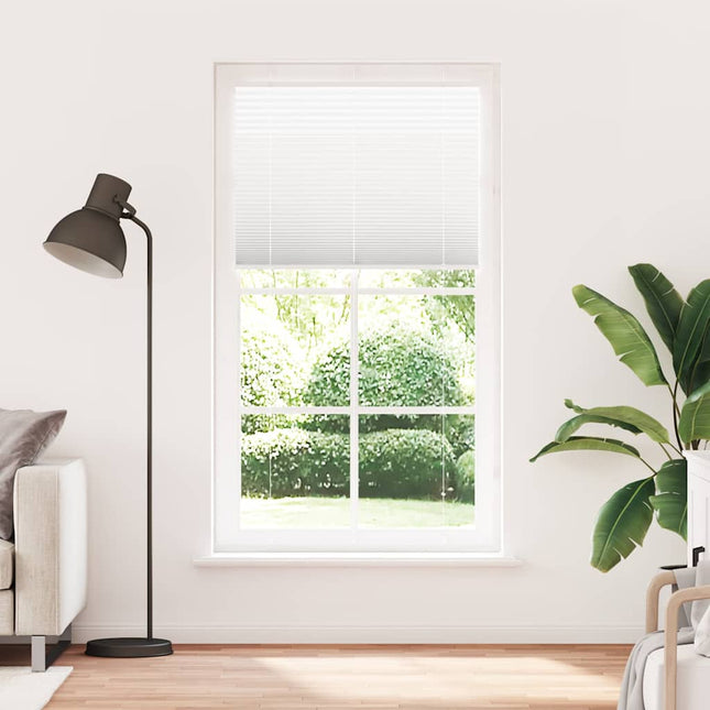 Plisségardin Hvid 110x200 cm Stofbredde 109,4 cm Polyester