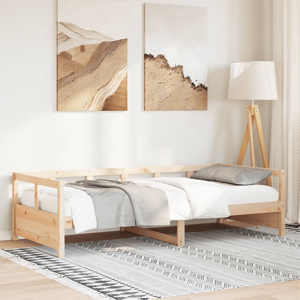 daybed 80x200 cm massivt fyrretræ naturfarvet