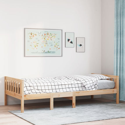 juniorseng uden madras 80x200 cm massivt fyrretræ