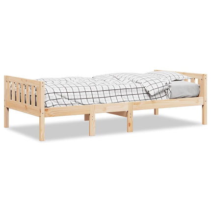 juniorseng uden madras 90x190 cm massivt fyrretræ
