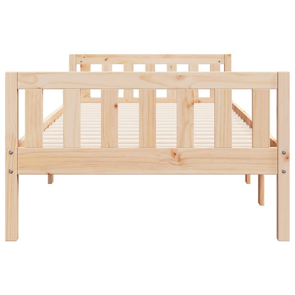juniorseng uden madras 90x190 cm massivt fyrretræ