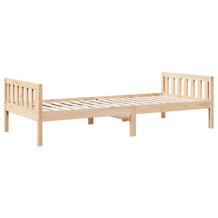 juniorseng uden madras 90x190 cm massivt fyrretræ