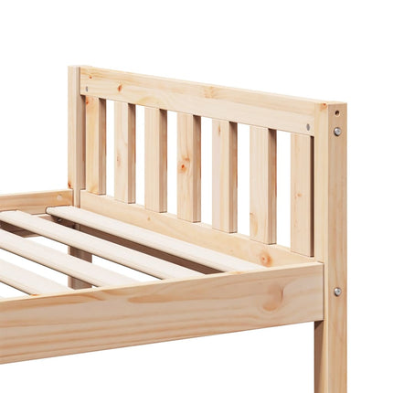 juniorseng uden madras 75x190 cm massivt fyrretræ