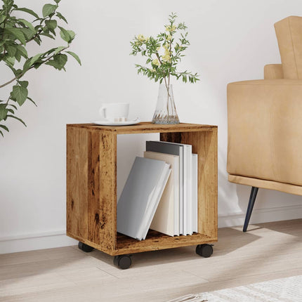 rullebord 37x33x42,5 cm konstrueret træ gammelt trælook