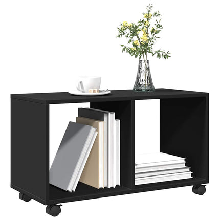 rullebord 72x33x42,5 cm konstrueret træ sort