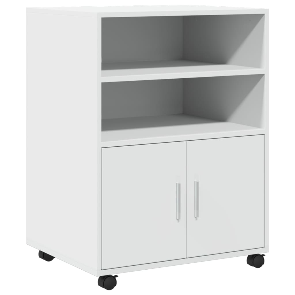 rullebord 60x48x81 cm konstrueret træ hvid