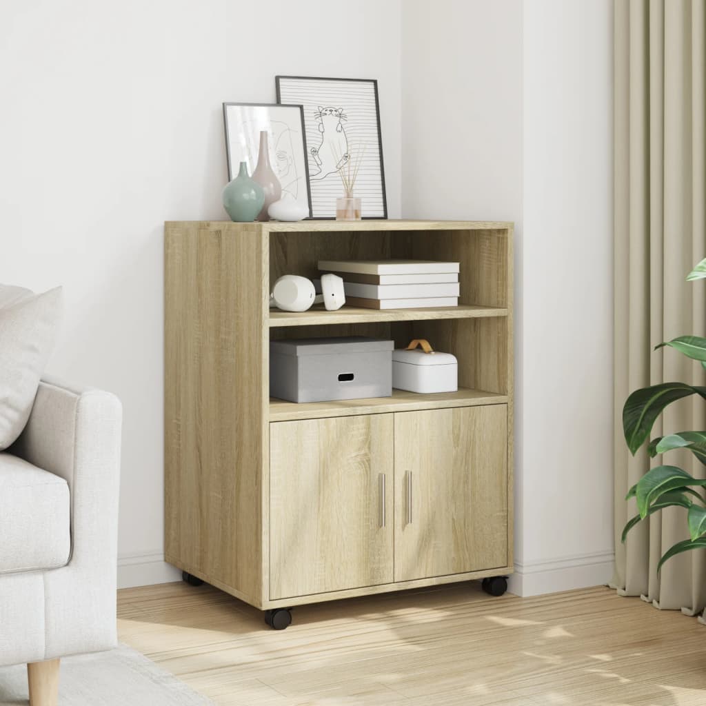 rullebord 60x48x81 cm konstrueret træ sonoma-eg