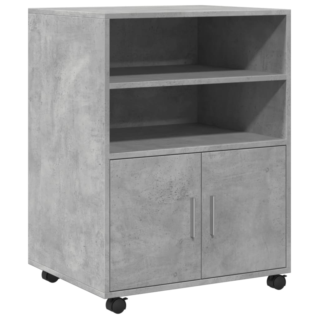 rullebord 60x48x81 cm konstrueret træ betongrå