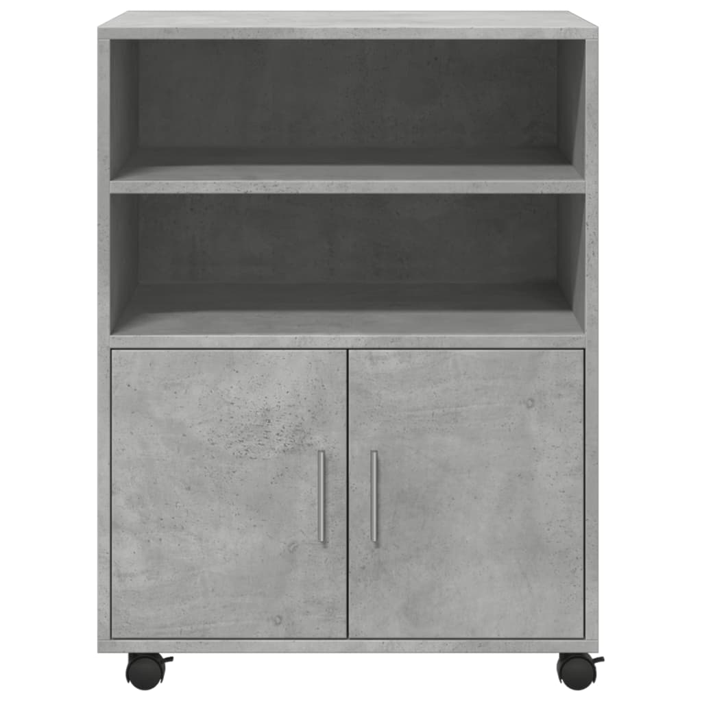 rullebord 60x48x81 cm konstrueret træ betongrå