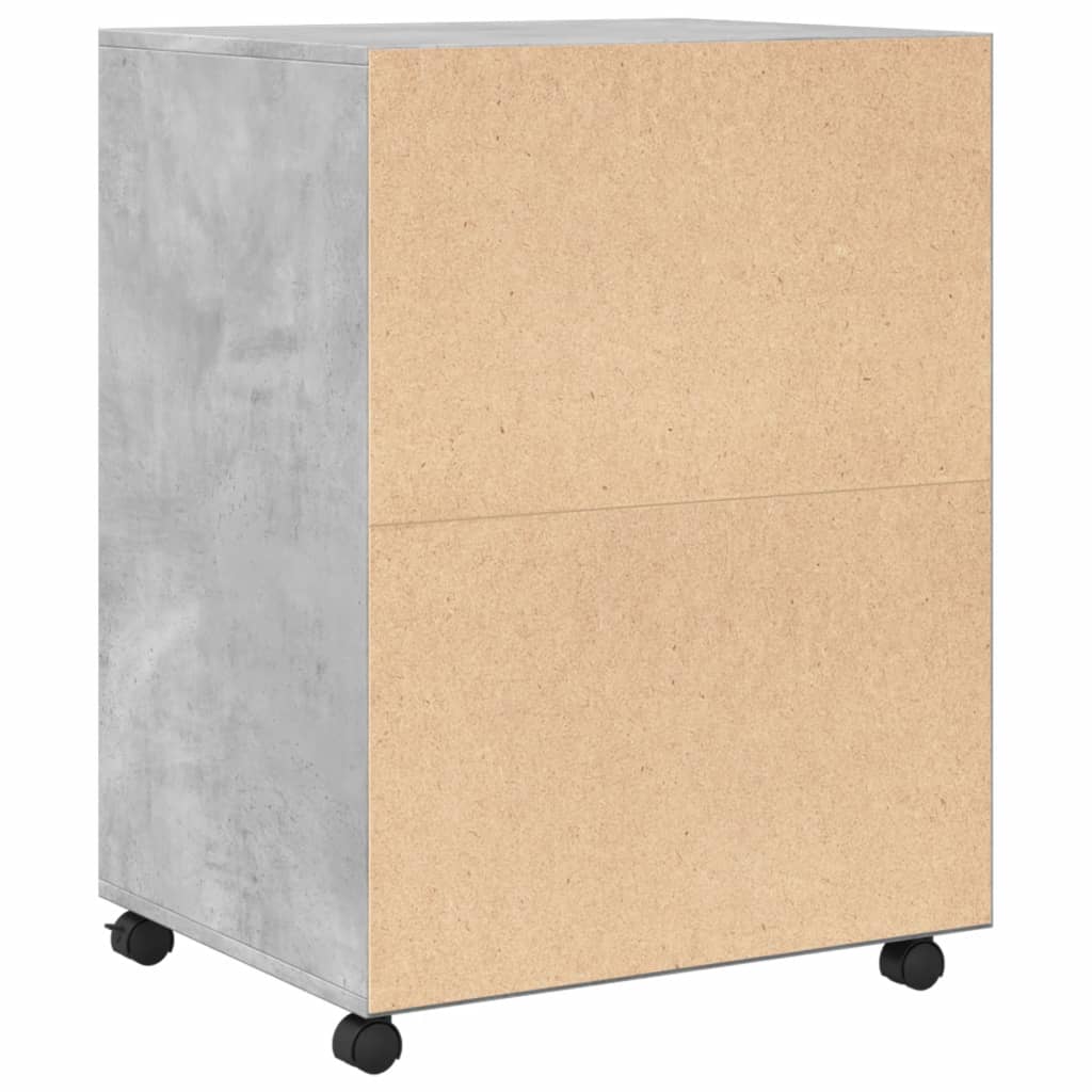 rullebord 60x48x81 cm konstrueret træ betongrå