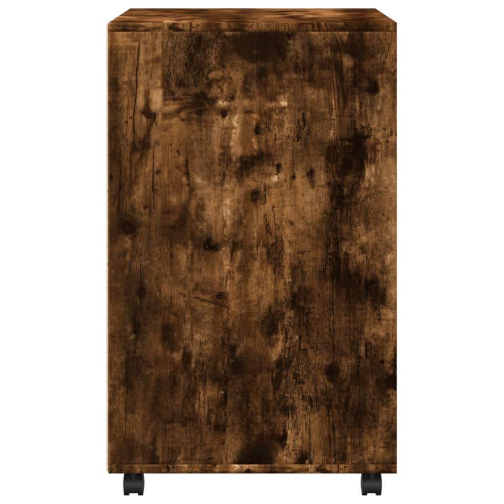rullebord 60x48x81 cm konstrueret træ røget egetræsfarve