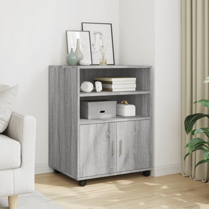 rullebord 60x48x81 cm konstrueret træ grå sonoma-eg