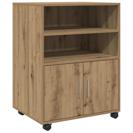 rullebord 60x48x81 cm konstrueret træ egetræsfarve