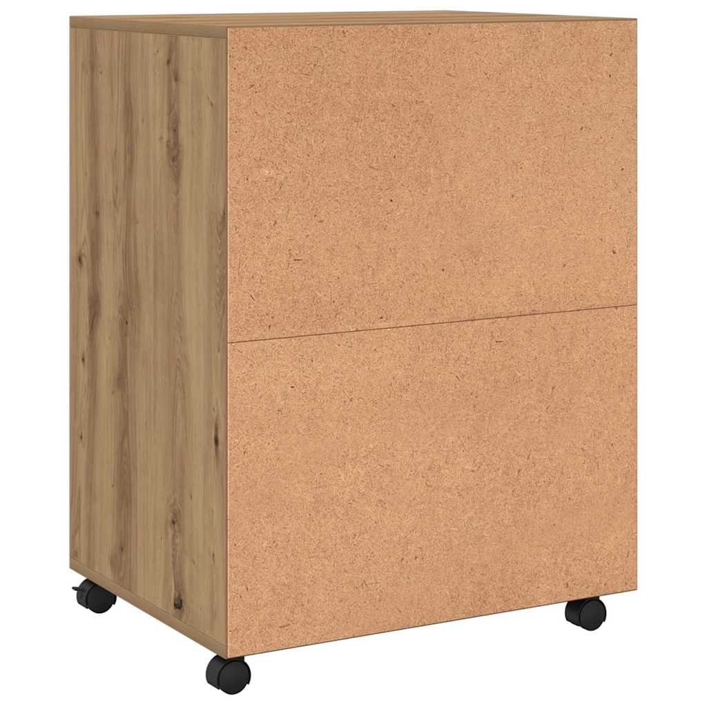 rullebord 60x48x81 cm konstrueret træ egetræsfarve