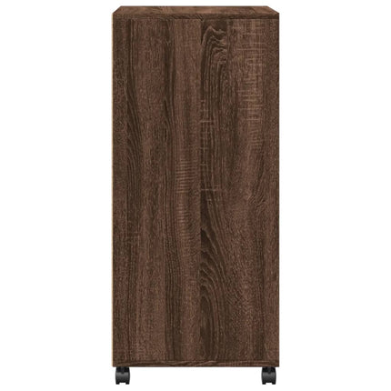 rullebord 55x40x91 cm konstrueret træ brun egetræsfarve