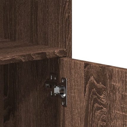 rullebord 55x40x91 cm konstrueret træ brun egetræsfarve