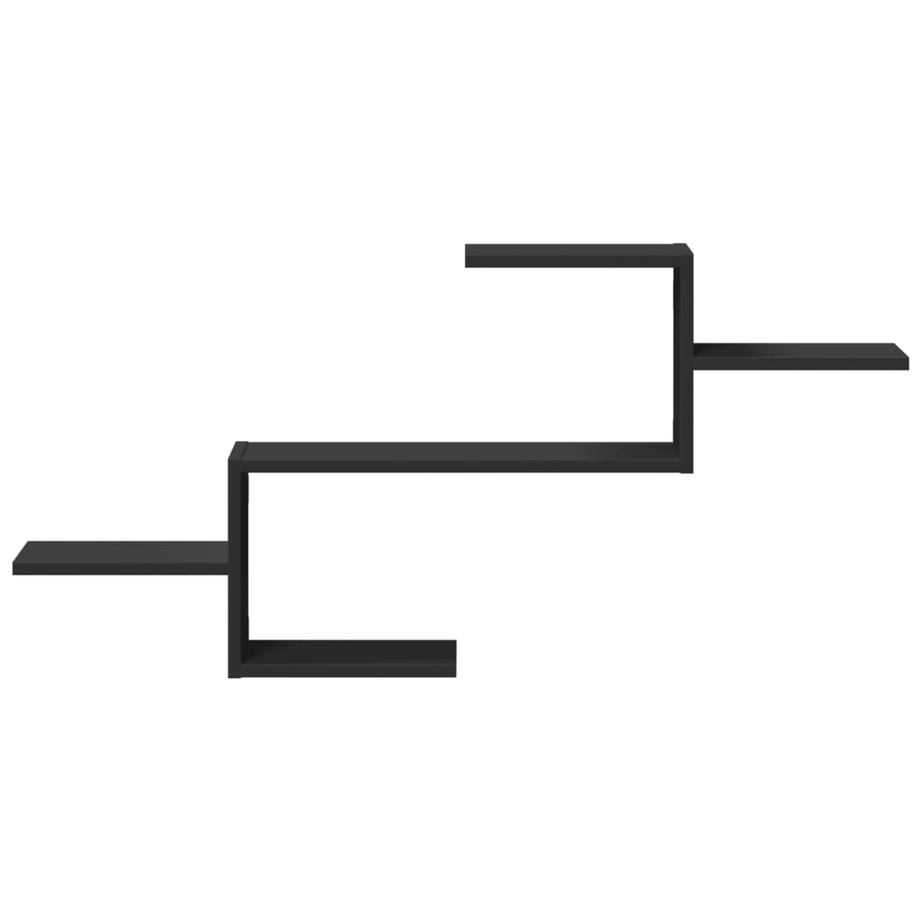 væghylde 104x15x49 cm konstrueret træ sort