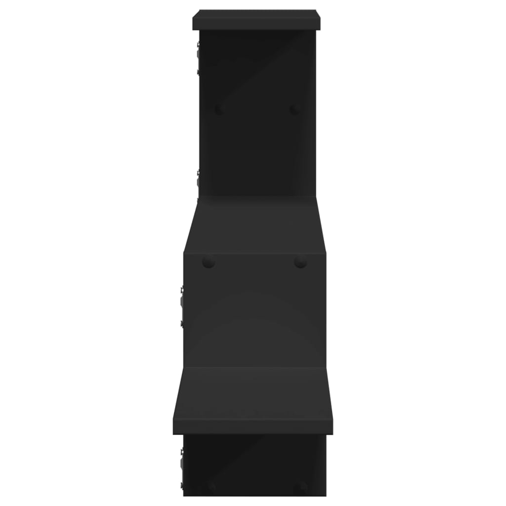 væghylde 104x15x49 cm konstrueret træ sort