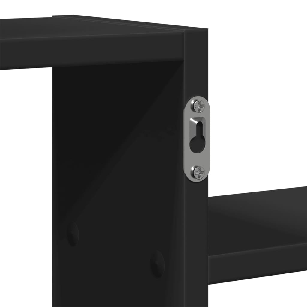 væghylde 104x15x49 cm konstrueret træ sort