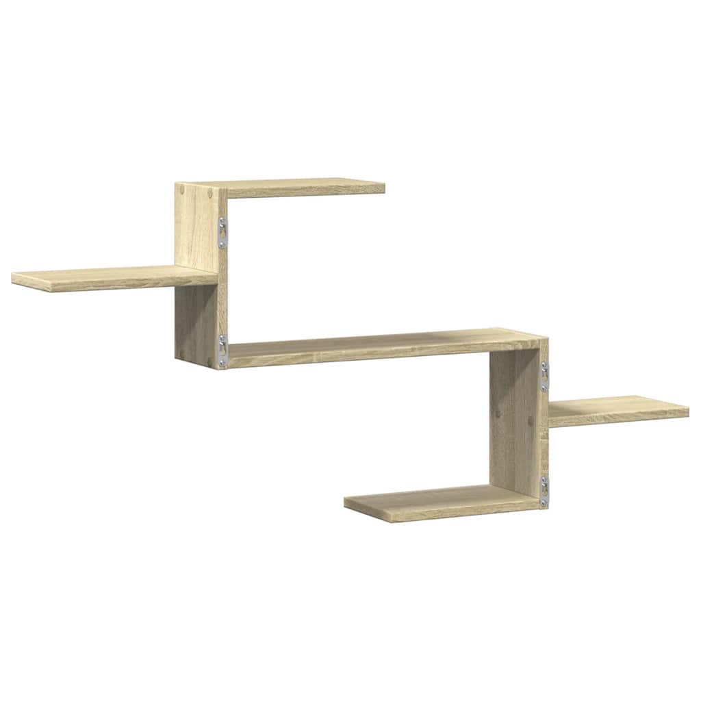 væghylde 104x15x49 cm konstrueret træ sonoma-eg