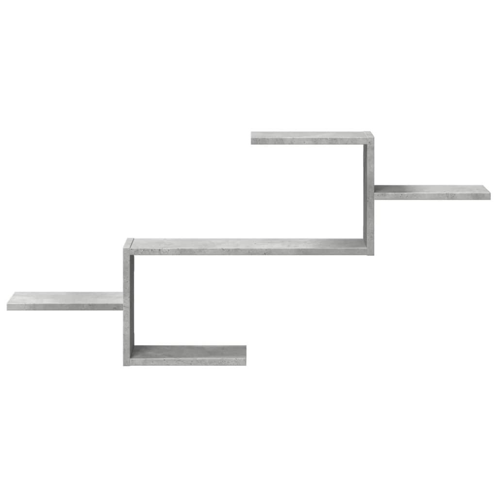 væghylde 104x15x49 cm konstrueret træ betongrå