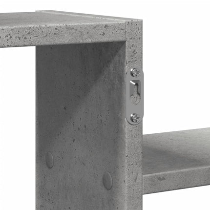 væghylde 104x15x49 cm konstrueret træ betongrå