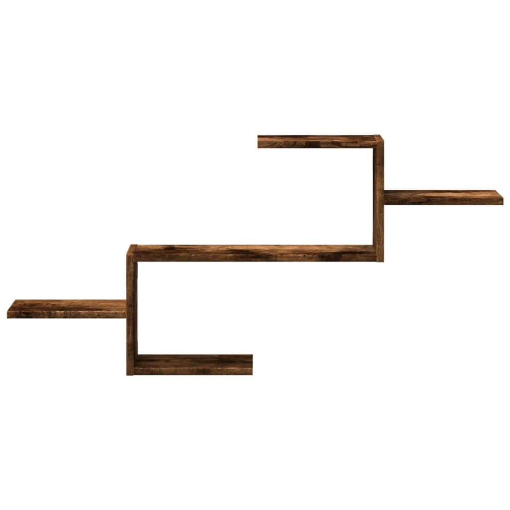 væghylde 104x15x49 cm konstrueret træ røget egetræsfarve