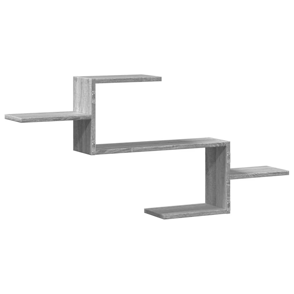 væghylde 104x15x49 cm konstrueret træ grå sonoma-eg
