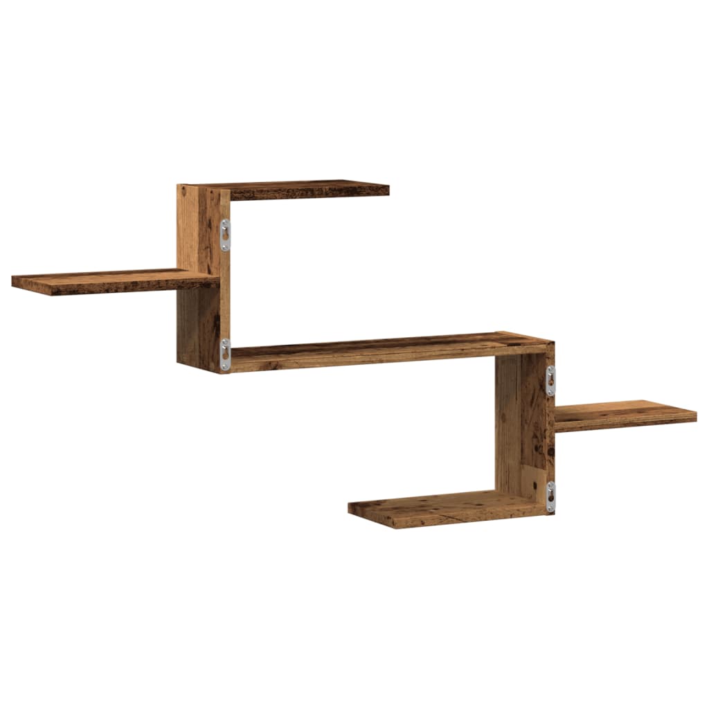 væghængt 104x15x49 cm konstrueret træ gammelt træ-look