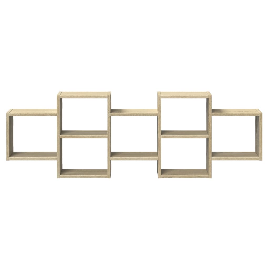 væghylde 129x18x42 cm konstrueret træ sonoma-eg