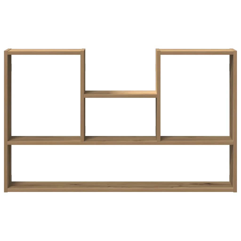 væghylde 99x15x60 cm konstrueret træ sort egetræsfarve